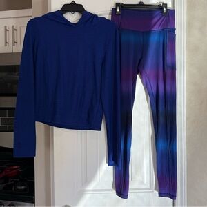 Victorias Secrets activewear outfit.